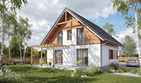 Projekt domu Carus I PG1 - parterowy z poddaszem dom o powierzchni 123,29 m², dach dwuspadowy - ujęcie 2