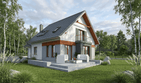 Projekt domu Directus I G1 - parterowy z poddaszem dom o powierzchni 141,20 m², dach dwuspadowy - ujęcie 2