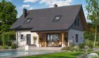 Projekt domu Amor - parterowy z poddaszem dom o powierzchni 117,31 m², dach dwuspadowy - ujęcie 3