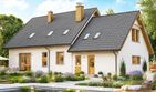 Projekt domu BW-27 wariant 2 - parterowy z poddaszem dom o powierzchni 143,40 m², dach dwuspadowy - ujęcie 2
