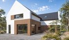 Projekt domu eko Typowy 5 - parterowy z poddaszem dom o powierzchni 181,40 m², dach dwuspadowy - ujęcie 3