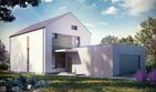 Projekt domu eko Typowy 13 - z pełnym piętrem dom o powierzchni 151,48 m², dach dwuspadowy - ujęcie 2