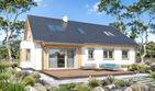 Projekt domu Katia b1g - parterowy z poddaszem dom o powierzchni 187 m², dach dwuspadowy - ujęcie 2