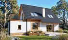 Projekt domu Mona wersja B - parterowy z poddaszem dom o powierzchni 104,60 m², dach dwuspadowy - ujęcie 2
