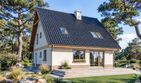 Projekt domu Sara - parterowy z poddaszem dom o powierzchni 134 m², dach dwuspadowy - ujęcie 2