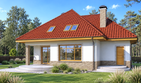 Projekt domu Syntia wersja B - parterowy z poddaszem dom o powierzchni 178,80 m², dach kopertowy - ujęcie 2