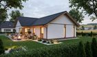 Projekt domu Compressus I g1 - parterowy dom o powierzchni 112,61 m², dach dwuspadowy - ujęcie 4