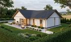 Projekt domu Compressus I g1 - parterowy dom o powierzchni 112,61 m², dach dwuspadowy - ujęcie 5