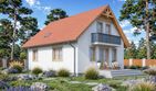 Projekt domu Domek Prosty ES (009 ES) - parterowy z poddaszem dom o powierzchni 113,74 m², dach dwuspadowy - ujęcie 2