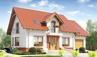 Projekt domu Dla Ciebie 1 w2 z garażem 1-st. [A] - parterowy z poddaszem dom o powierzchni 134,80 m², dach dwuspadowy, koszt budowy 367 000 zł - ujęcie frontu