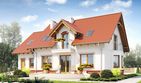 Projekt domu Dla Ciebie 1 w2 z garażem 1-st. [A] - parterowy z poddaszem dom o powierzchni 134,80 m², dach dwuspadowy - ujęcie 2