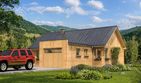 Projekt domu A-140 Dom sarnia - z bali - parterowy dom o powierzchni 87 m², dach dwuspadowy - ujęcie 2