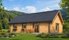 Projekt domu A-140 Dom sarnia - z bali - parterowy dom o powierzchni 87 m², dach dwuspadowy - ujęcie 3