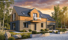 Projekt domu Hibernus I PG2 - parterowy z poddaszem dom o powierzchni 201,82 m², dach dwuspadowy - ujęcie 6