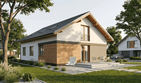 Projekt domu Rectus II - parterowy z poddaszem dom o powierzchni 144,28 m², dach dwuspadowy - ujęcie 2
