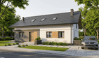 Projekt domu Rectus II - parterowy z poddaszem dom o powierzchni 144,28 m², dach dwuspadowy - ujęcie 3
