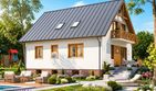 Projekt domu BW-32 wariant 2 (podpiwniczony) - parterowy z poddaszem dom o powierzchni 128,60 m², dach dwuspadowy - ujęcie 3