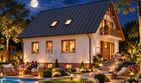 Projekt domu BW-32 wariant 2 (podpiwniczony) - parterowy z poddaszem dom o powierzchni 128,60 m², dach dwuspadowy - ujęcie 4