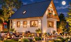 Projekt domu BW-32 wariant 5 podpiwniczony - parterowy z poddaszem dom o powierzchni 114,20 m², dach dwuspadowy - ujęcie 4