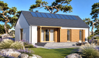 Projekt domu 047 ES domek Pani Darii - parterowy dom o powierzchni 85 m², dach dwuspadowy - ujęcie 3