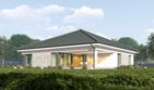 Projekt domu uA51 - parterowy dom o powierzchni 134,20 m², dach kopertowy - ujęcie 3