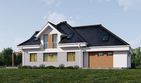 Projekt domu uA44 - parterowy z poddaszem dom o powierzchni 179,70 m², dach kopertowy - ujęcie 4