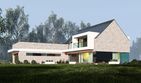 Projekt domu uA4 - parterowy z poddaszem dom o powierzchni 207,52 m², dach dwuspadowy - ujęcie 2
