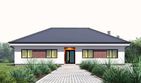 Projekt domu uA35 - parterowy dom o powierzchni 178,90 m², dach kopertowy, koszt budowy 514 000 zł - ujęcie frontu