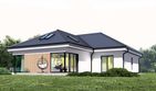 Projekt domu uA35 - parterowy dom o powierzchni 178,90 m², dach kopertowy - ujęcie 3