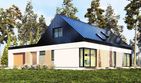 Projekt domu uA52 - parterowy z poddaszem dom o powierzchni 161,60 m², dach dwuspadowy - ujęcie 2