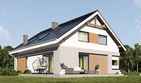 Projekt domu uA25 - parterowy z poddaszem dom o powierzchni 134,48 m², dach dwuspadowy - ujęcie 3