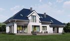 Projekt domu uA29v1 - parterowy z poddaszem dom o powierzchni 180,42 m², dach kopertowy - ujęcie 2