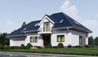 Projekt domu uA29v1 - parterowy z poddaszem dom o powierzchni 180,42 m², dach kopertowy - ujęcie 4
