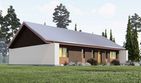 Projekt domu uA39 - parterowy dom o powierzchni 128,64 m², dach dwuspadowy - ujęcie 3