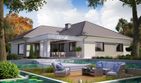 Projekt domu KA56 SZ - parterowy dom o powierzchni 156,41 m², dach kopertowy - ujęcie 2