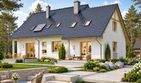 Projekt domu BS-12 wariant 1 dwulokalowy - parterowy z poddaszem dom o powierzchni 206,40 m², dach dwuspadowy - ujęcie 3