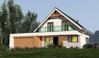 Projekt domu uA63 - parterowy z poddaszem dom o powierzchni 141,92 m², dach dwuspadowy - ujęcie 2