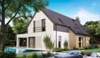 Projekt domu KA57 - parterowy z poddaszem dom o powierzchni 216,14 m², dach dwuspadowy - ujęcie 2