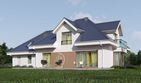 Projekt domu uA29v2 - parterowy z poddaszem dom o powierzchni 180,38 m², dach kopertowy - ujęcie 2