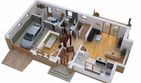 Projekt domu BW-03 wariant 8 - parterowy z poddaszem dom o powierzchni 110,90 m², dach dwuspadowy - ujęcie 4