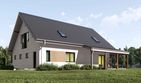 Projekt domu uA33 - parterowy z poddaszem dom o powierzchni 160,60 m², dach dwuspadowy - ujęcie 4