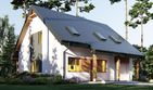 Projekt domu uA87 - parterowy z poddaszem dom o powierzchni 128,03 m², dach dwuspadowy - ujęcie 4