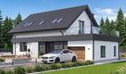 Projekt domu Sej-pro 003 energo - parterowy z poddaszem dom o powierzchni 122,01 m², dach dwuspadowy - ujęcie 2