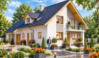 Projekt domu BS-56 dwulokalowy - parterowy z poddaszem dom o powierzchni 165,60 m², dach dwuspadowy - ujęcie 2