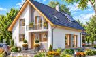 Projekt domu BS-56 dwulokalowy - parterowy z poddaszem dom o powierzchni 165,60 m², dach dwuspadowy - ujęcie 3