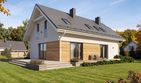 Projekt domu Fila - parterowy z poddaszem dom o powierzchni 133,75 m², dach dwuspadowy - ujęcie 2