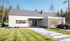 Projekt domu Alfi - parterowy dom o powierzchni 158,86 m², dach dwuspadowy - ujęcie 3