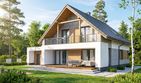 Projekt domu Pomelo - parterowy z poddaszem dom o powierzchni 139,16 m², dach dwuspadowy - ujęcie 4