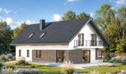 Projekt domu Sej-pro 018 energo - parterowy z poddaszem dom o powierzchni 193,65 m², dach dwuspadowy - ujęcie 2