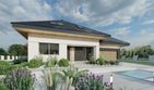 Projekt domu Sej-pro 024 energo - parterowy z poddaszem dom o powierzchni 166,28 m², dach kopertowy - ujęcie 3
